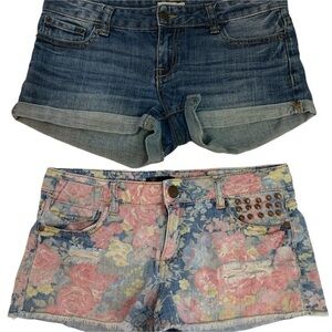 Juniors Aeropostale Denim Jean Short Shorts